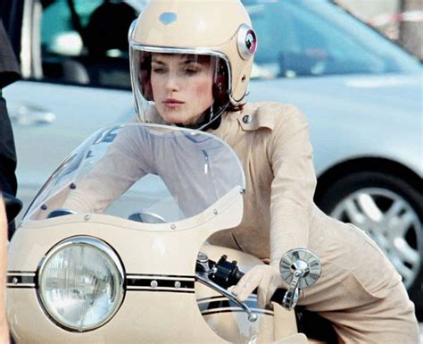 Keira Knightley Rides a Classic Ducati for Chanel.